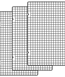 3P Cooling Rack for Baking, 15.8"×9.8" Stainless Steel Baking Rack, Oven Safe Black Roasting Rack & Wire Rack & Cookie Cooling Rack for Cooking, Roasting, Grilling, Drying