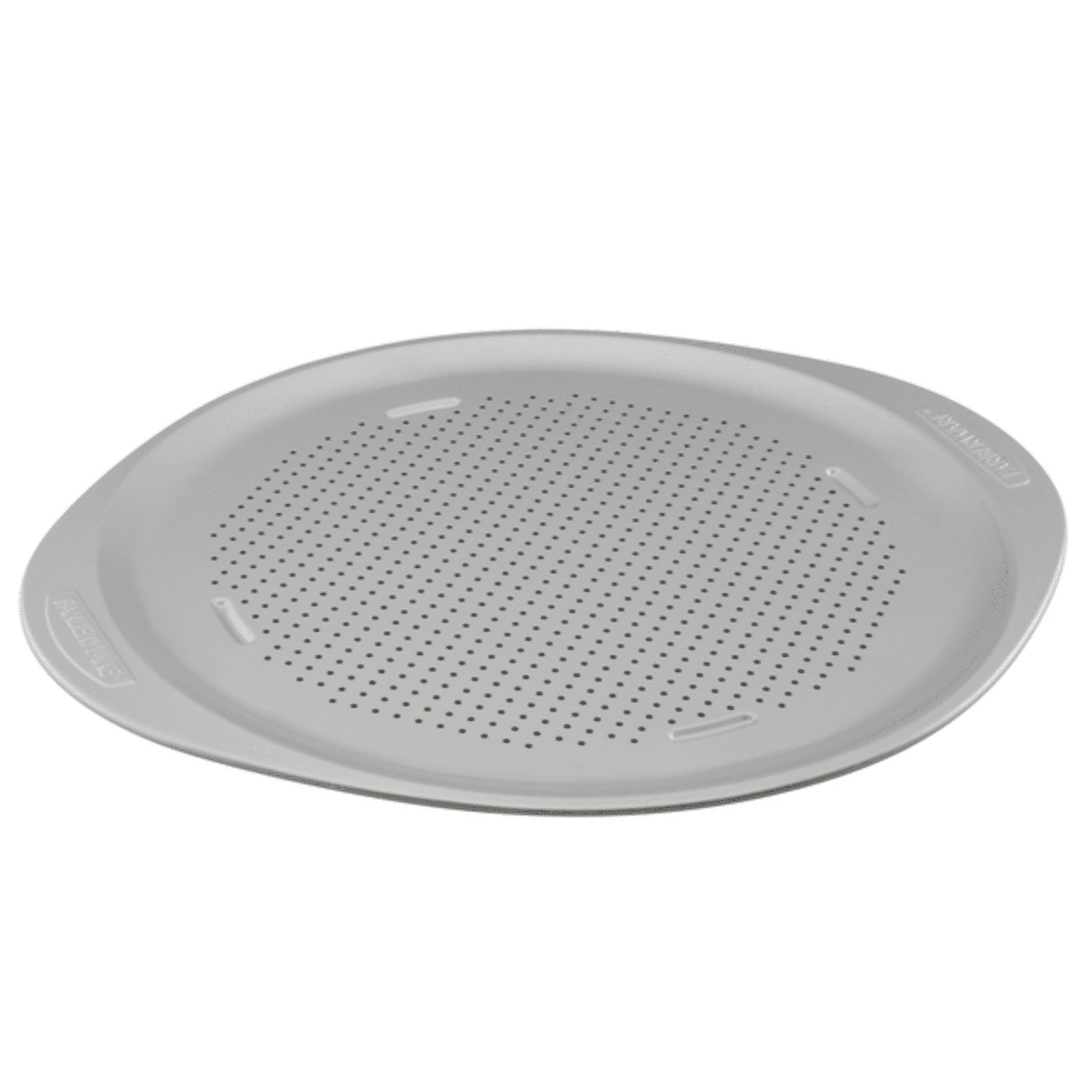 GoldenBake Nonstick Perforated Pizza Pan, 15.5-Inch, Light Gray