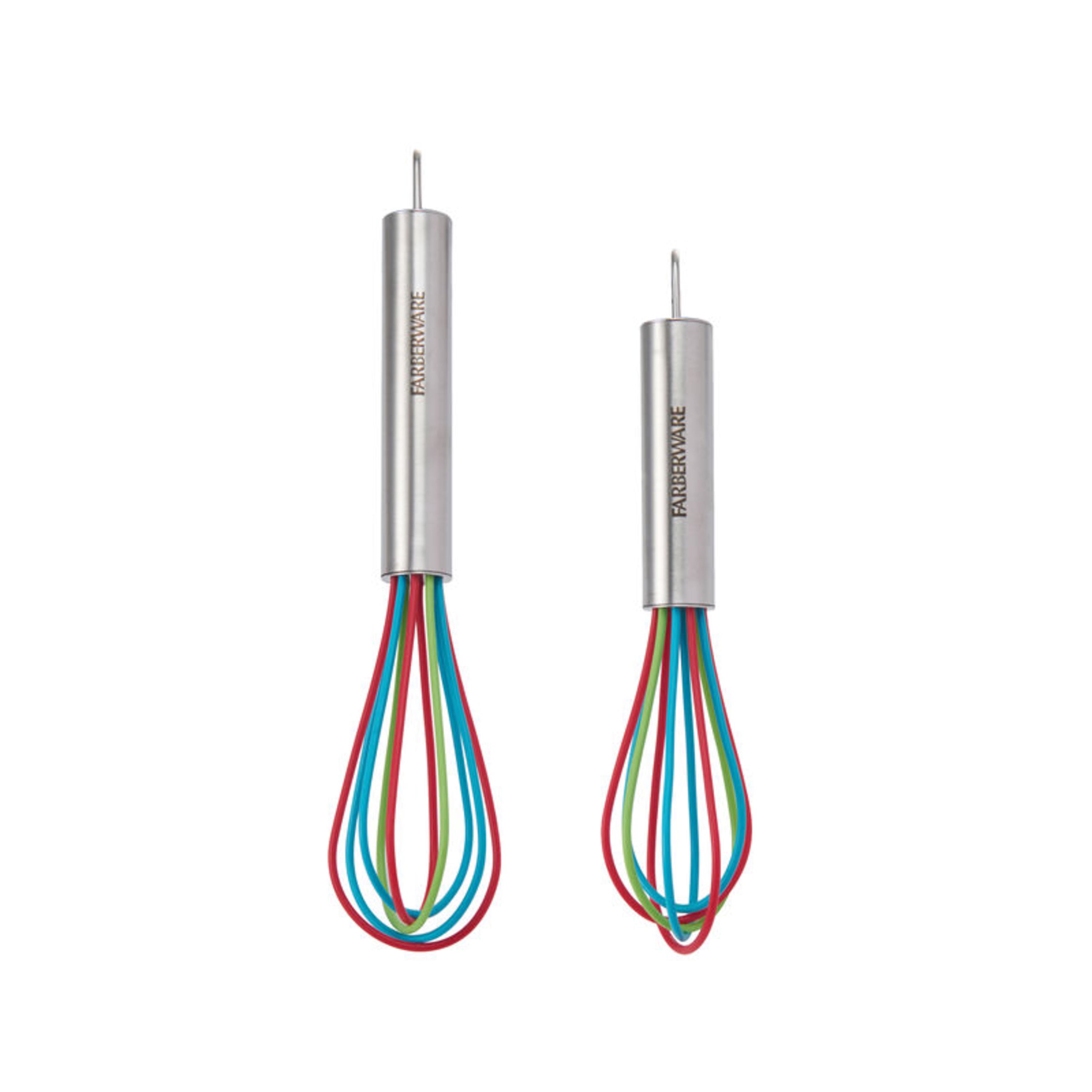 Professional Multi-Colored Set of 2 Mini Whisks