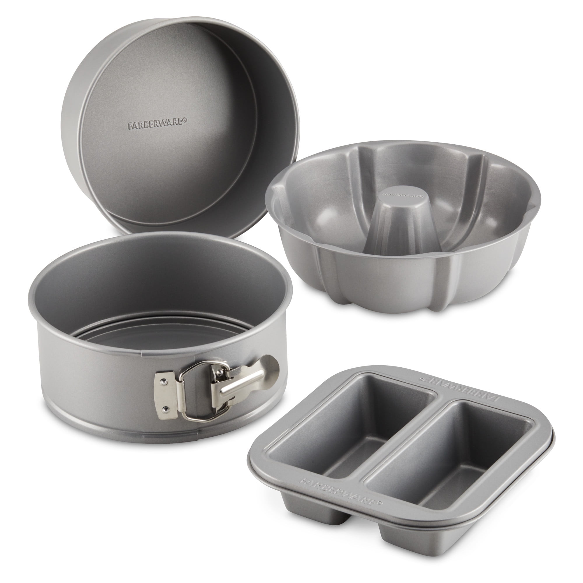 Specialty Bakeware Nonstick Pressure Cookware Bakeware Set, 4-Piece, Gray
